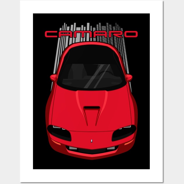 Camaro 4th 1993-1997 - Red Wall Art by V8social